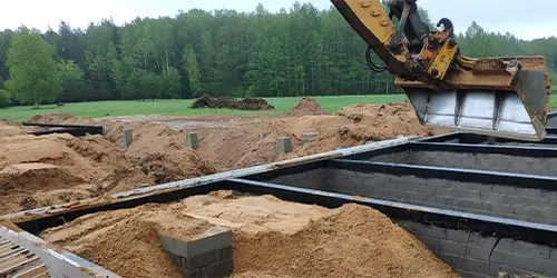 Būvbedres, pamatu rakšana